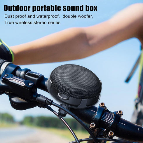 Portable Bluetooth Speaker, 8W IP67 Waterproof Wireless Bike Speaker with 4000mAh Battery, Support Memory Card, Portable Speaker for Outdoor Riding