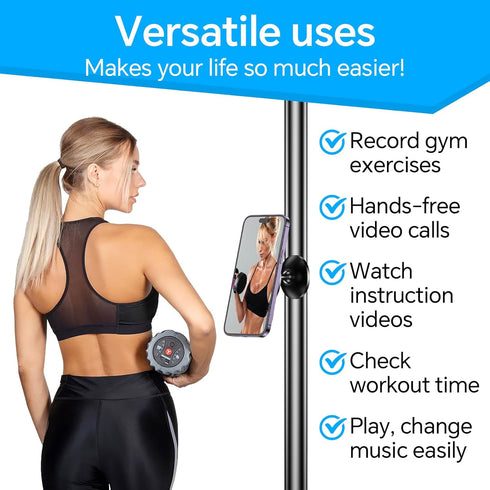 Gym Magnetic Phone Holder Mount for MagSafe, Dual Magnetic Phone Holder for iPhone 15, 14, 13, 12