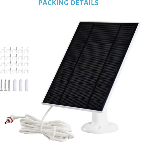 Solar Panel for Ring Camera, Charger for Ring Stick Up Cam Battery and Spotlight Cam Battery, Output 3.8W/6V