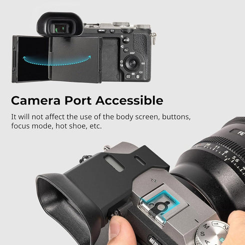JINPIAOPIAO A7C A7CR Soft Silicone Viewfinder for II Camera Enhances Stability Comfort with Anti Loss Lanyard