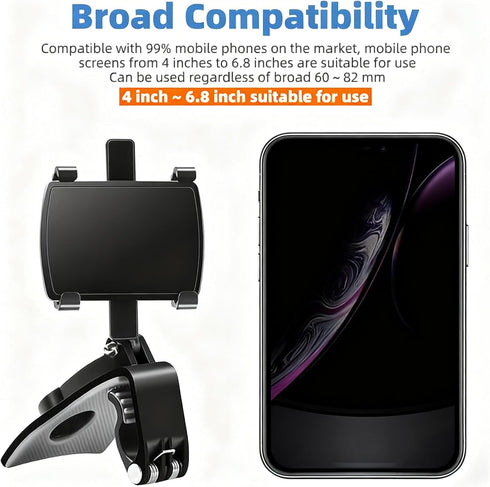 Generic Mount,360 4 7" Smartphones(1) Universal Car Phone Holder Degrees Rotation Dashboard Phone Holder [Upgrade Clip