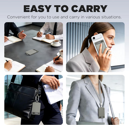 Wacanc Pro(2025) Magnetic Holder for Plaud Note&Plaud Note with Lanyard&Carabiner,Anti-Scratch Hard Slim PC Portable
