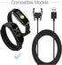 FitTurn Charger Compatible with Oppo Band Activity and Fitness Tracker Smartwatch,Replacement 3.3ft USB Charger Adapter Charge Cord Dock Charging Cable Clip Base for Oppo Band (Black) by FitTurn