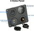 Linkstyle 4 in 1 Charger Socket Panel, 12V Dual USB Charger Socket & LED Voltmeter for Car & Marine