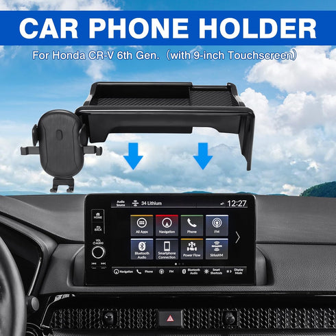 Autorder Car Phone Holder for 2023-2025 Honda CR-V Accessories, 9-inch Cell Phone Mount with Dash Organizer