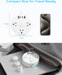 TESSAN European Travel Plug Adapter - US to UK Power Strip with 6 Outlets, 4 USB Ports, 5ft Extension Cord