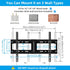 HOME VISION 32-86 Inch 600X400mm 165lbs 16/18/24 Inch HV8601 Heavy Duty Fixed TV Wall Mount for Most Flat TVs, Max VESA