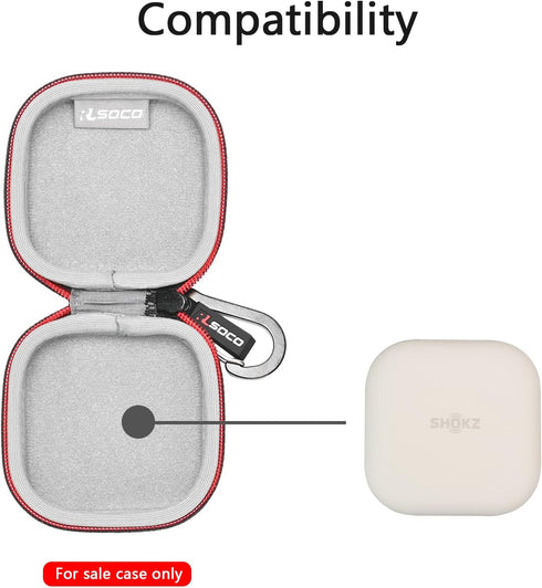RLSOCO Hard Case for Shokz OpenFit/OpenFit Air Open-Ear True Wireless Bluetooth Headphones (Black)