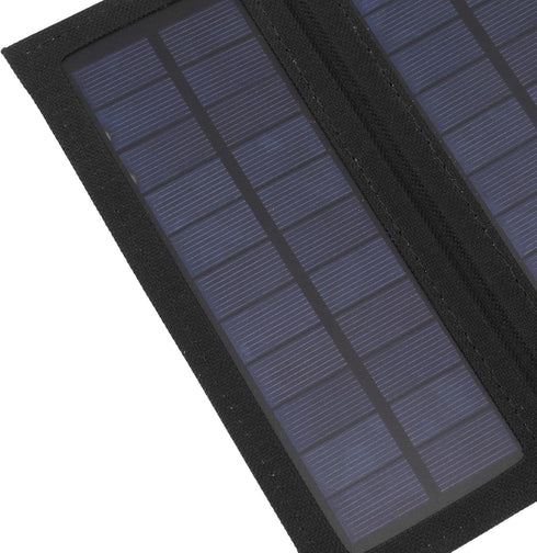 40W 4 Fold Solar Panel Charging Bag, Folding Bag for Outdoor Camping, Hiking, Emergency Charging (Black)