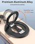 WANTUSSLIN 12/13/14/15/16/17 Magnetic Phone Ring Holder for MagSafe, Dual-Sided Adjustable Gym Finger Ring Grip