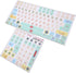 Vikye 2PCS/Pack 84 108 Universal English Keyboard Stickers, Frosted Surface Replacement Mechanical Keyboard Keyboard