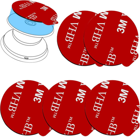 Sticky Adhesive Replacement for Socket Mount Base - VOLPORT 5 Pcs 1.38 Inch VHB 3M Dots Adhesive Double Sided Tape