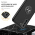 Samsung Galaxy S22 Plus Case - Military Grade Shockproof, Heavy Duty Armor, Built-in Ring Holder & Kickstand (Black)