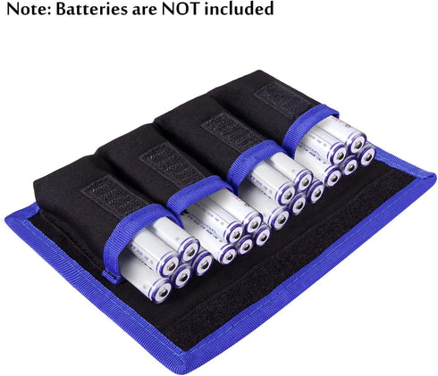 DSLR Camera Battery Holder/Pouch/Case/Bag (4 Pocket) for AA, LP-E6, LP-E8, EN-EL14, NP-FW50 Batteries (2Pcs)