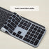Silicone Keyboard Cover Skin for Logitech MX Keys/Craft Advanced Wireless Keyboard, Ultra Thin Protector Skin - Black