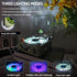 Retro-Style Wireless Waves Vinyl Bluetooth Speaker - Aqua Vinyl Player with Ambience Light and Clock for Bedroom
