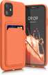 kwmobile Apple iPhone 11 Case - TPU Phone Cover with Credit Card Holder - Orange