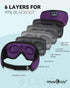 MUSICOZY 3D Sleep Headphones Mask, Wireless Bluetooth Headband Headphones for Side Sleepers, Unique Gifts - Purple