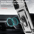Hitaoyou Compatible with iPhone 15 Pro Max Case, Military Grade Shockproof Case with Camera Cover & Kickstand (Silver)
