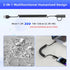 USB to USB-C and Lightning Cable Combo 2 in 1 Coiled Cable for Apple Carplay & Android Auto [MFi & 3A Fast Charge &