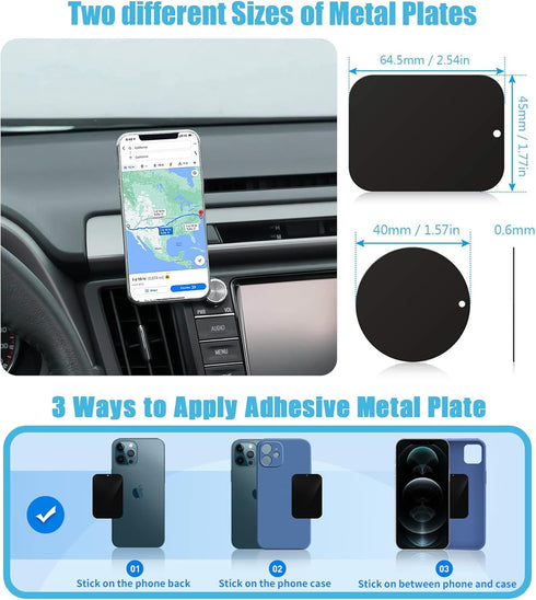 Car Phone Holder, Air Vent Hands Free Adjustable Stand, Custom Magnetic Navigation Bracket for All Smartphones