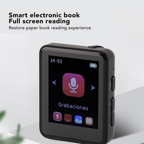 MP3 Bluetooth5.0, 1.8 inch 128GB (32G) Player with Portable Music Player with Back Clip, Built in Speaker, FM Radio