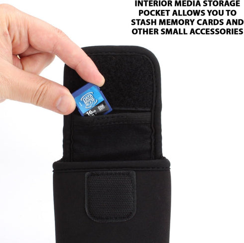 USA Gear Small Digital Camera Case with Carabiner, Belt Loop, Scratch Resistant for Nikon Coolpix, Kodak Pixpro,