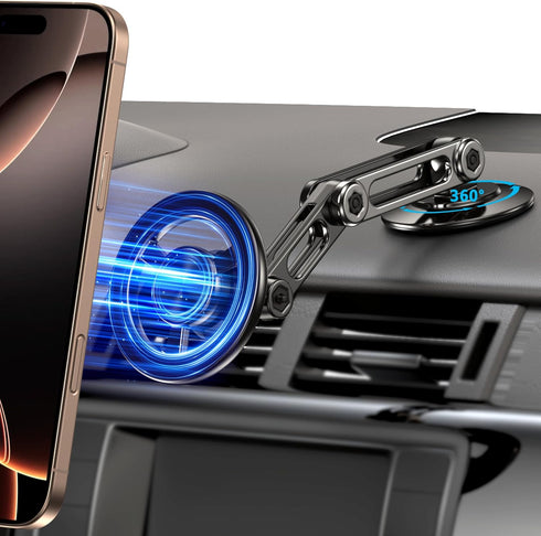 BPTAKOO Ultra Magnetic Long-Arm Phone Holder Stand, Fits for MagSafe Car Mount BracketWindshield+Vent+Dash,