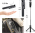 USTINE 3 1 14/13/13 Pro/13 Max/12/12 Pro/X/XR/XS/8/7/6S,Android Portable Selfie Stick Tripod, in Extendable Selfie