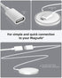 CONMDEX USB C Extension Cable for Mag Safe Charger PS5 Controller Charging, 9V 3A USB Type C Female to Male Extender Cord for Mag Safe Charger iPhone 15/14/13 HomePod 6FT White