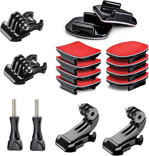 Helmet Adhesive Sticky Mounts and Accessory Kit with Buckle and Thumb Screws for GoPro Hero 11 10 9 8 Max