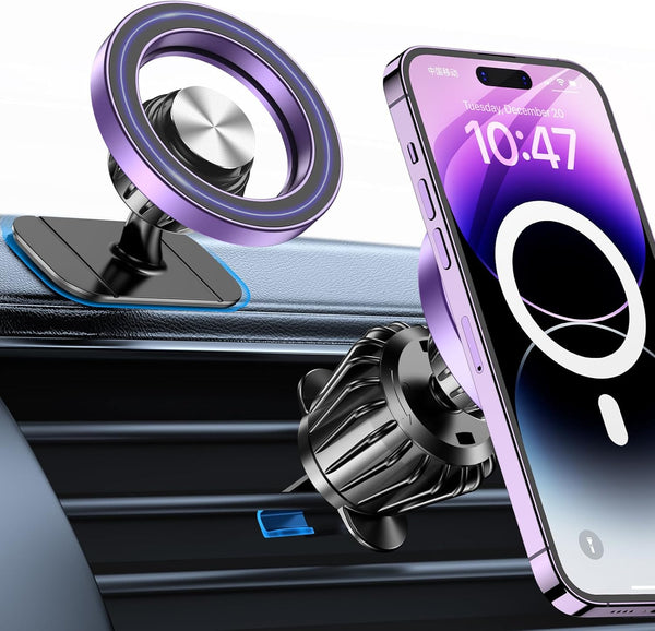 Magnetic Phone Holder for Car with 20 Strong Magnets, 360° Phone Mount for iPhone 15 14 13 12 Pro Max Plus