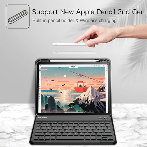 Fintie Keyboard Case for iPad Pro 11-inch (4th / 3rd Generation) 2022/2021, Black
