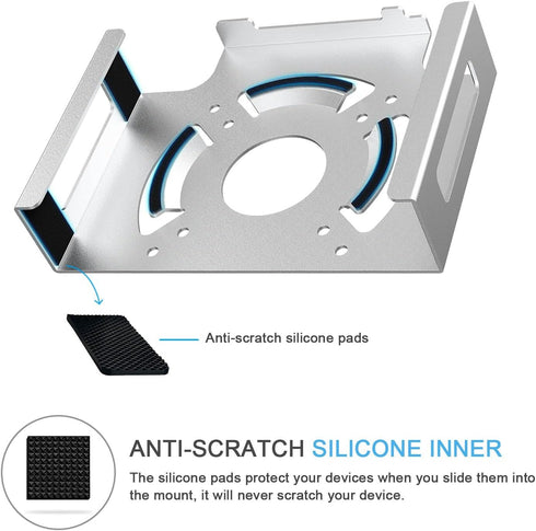 IFCASE Mac Mini M2 Mount - Heat Dissipation Design Anti-Scratch Under Desk Wall Mount Stand for Mac Mini