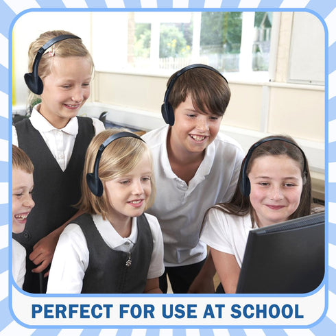 Kids Headphones Bulk for School, 10 Pack Wired On-Ear Classroom Headphones for Students, Children, Toddler Boys Girls
