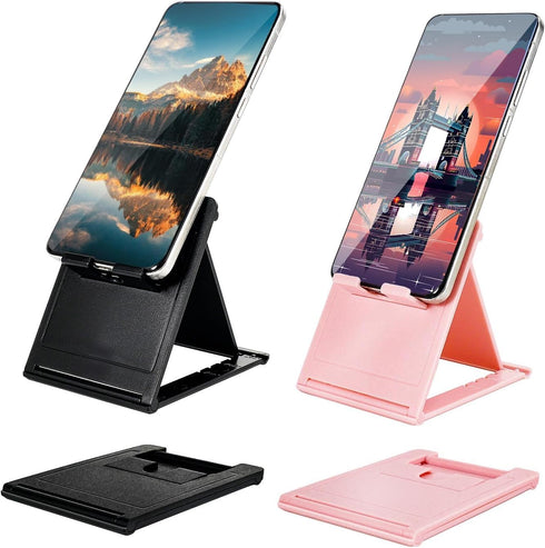 EIELST 2 Pack Folding Cell Phone Stand - Adjustable Portable Foldable Desktop Phone