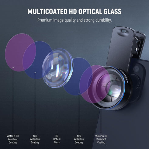 NEEWER 15x 37mm LS-69 Basics Macro Phone Lens Kit with Lens Clamp, HD Camera Accessories Compatible with iPhone Samsung