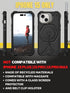 CaseBorne Protective Case for iPhone 15 - Compatible with MagSafe, Slim Yet Rugged with Tempered Glass Screen Protector