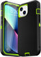 iPhone 13 Case (6.1") with 2 Tempered Glass Screen Protectors, Heavy Duty Military-Grade Full Body Drop Protection