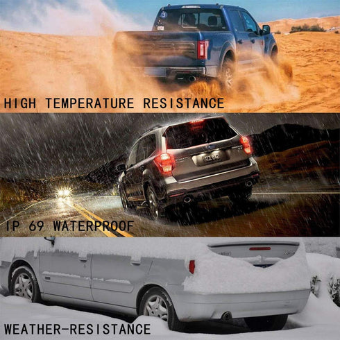 HD Backup Camera - 170 Wide Angle, Universal License Plate, IP69 Waterproof for Cars and Trucks
