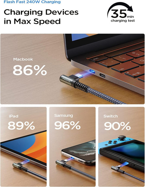AINOPE 240W USB C to USB C Cable 3.3ft, Fast Charging Cable for MacBook, iPad Pro, Samsung S23/22/21/20