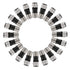 Taiss 20PCS F Type Coaxial Cable Compression Connectors, RG6 Compression Connectors (Black)