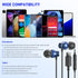 USB C Earbuds for Google Pixel 8, iPhone 15 Plus, Galaxy S24, OnePlus, Wired Type C Earphones with Microphone, Blue.