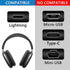 Geekria MFi Certified USB to Lightning Charger Cable for Apple AirPods Max, Pro, Beats Solo Pro, Powerbeats Pro