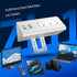 Nightstand Edge Mount Power Strip with USB-C Ports, Tabletop Surge Protector with 3 AC Outlets