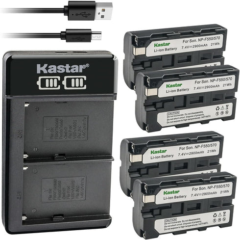 Kastar 4-Pack Battery and LKD2 USB Charger for Blackmagic Design Pocket Cinema Camera 6K Pro