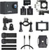 Jadfezy 1080P 32GB 98FT/30M 2 Action Camera FHD with Card, Underwater Waterproof Camera with Rechargeable Batteries