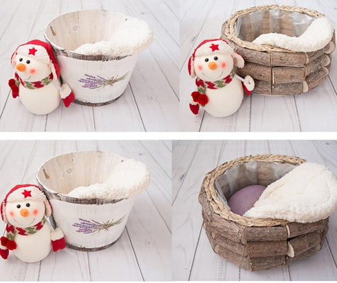 Newborn Baby Photography Props Posing Blanket, Professional Contoured Positioner Set with Flexible Metal Edges