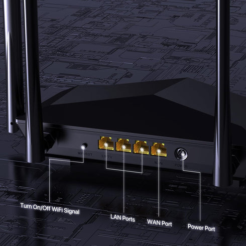 Tenda AC1200 4 100 IPv6 Controls(AC6) Smart WiFi Router, High Speed Dual Band Wireless Internet Router with Smart APP