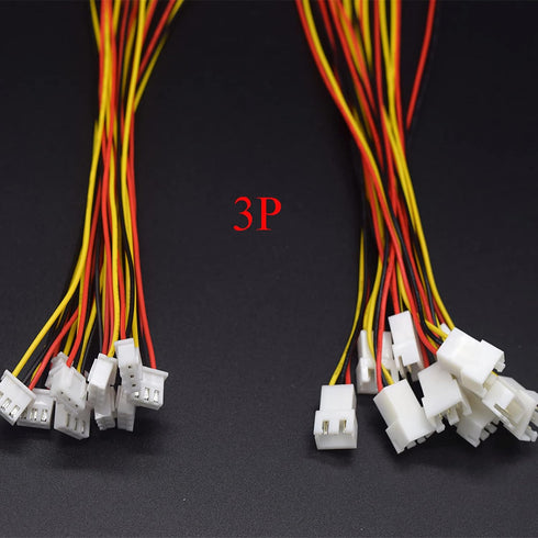 Micro JST 1.25 Wire Connectors, 20Pairs/40pcs 1.25mm 3 Pin Male and Female Connector Plug with Wires